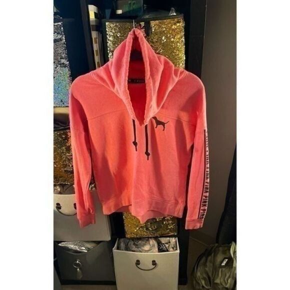 PINK Cowl/Funnel Neck Half Zip Pullover - Picture 1 of 5